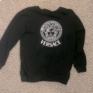Versace black sweatshirt no hood never warn!!